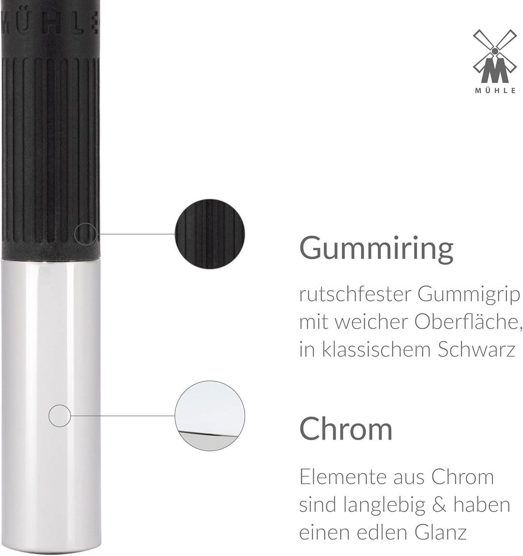 MÜHLE NEO Rasierhobel - Sicherheitsrasierer für einsteigerfreundliche Nassrasur - Metall mit Gummigr