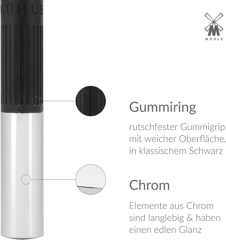 MÜHLE NEO Rasierhobel - Sicherheitsrasierer für einsteigerfreundliche Nassrasur - Metall mit Gummigr