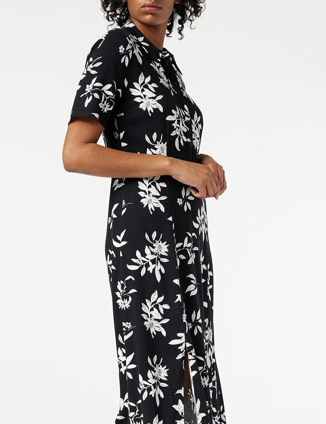 FIND Damen An6972 freizeitkleid damen, Schwarz (Black/White), 40 (Herstellergrösse: Large)