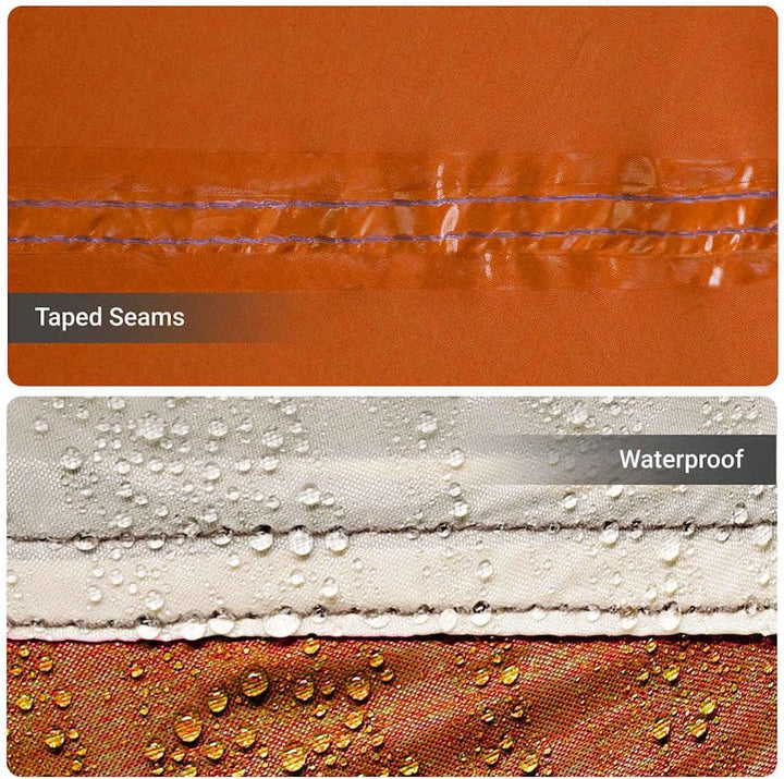 vidaXL Beistellzelt Beistellzelte Lagerzelt Grau und Orange 200 x 163 x 190 cm, Grau und Orange 200