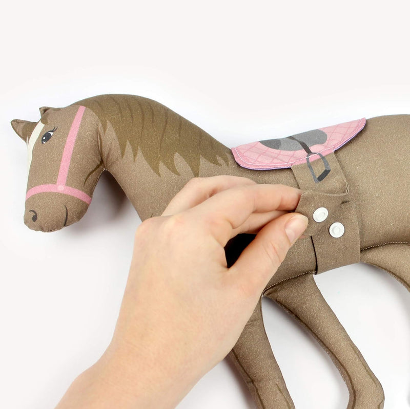 kullaloo KINDERLEICHT - Cut & Sew Stoff als Panel auf Popeline/Baumwolle zum selber Nähen (Horse Lov