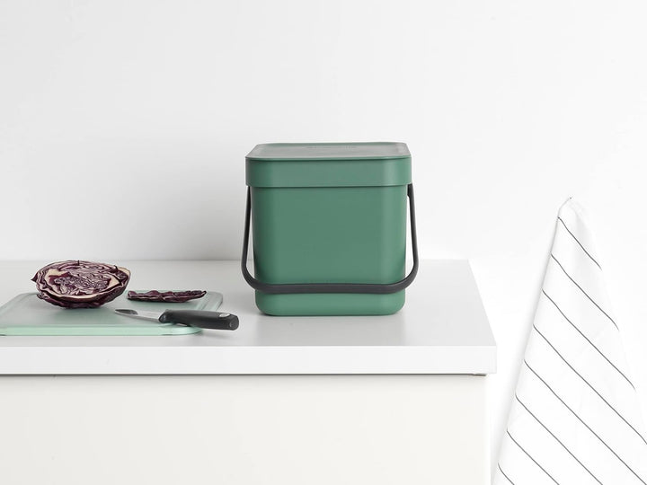 Brabantia Bioeimer, Tannengrün, 6 Liter Fir Green 6 Liter Mülleimer, Fir Green 6 Liter Mülleimer