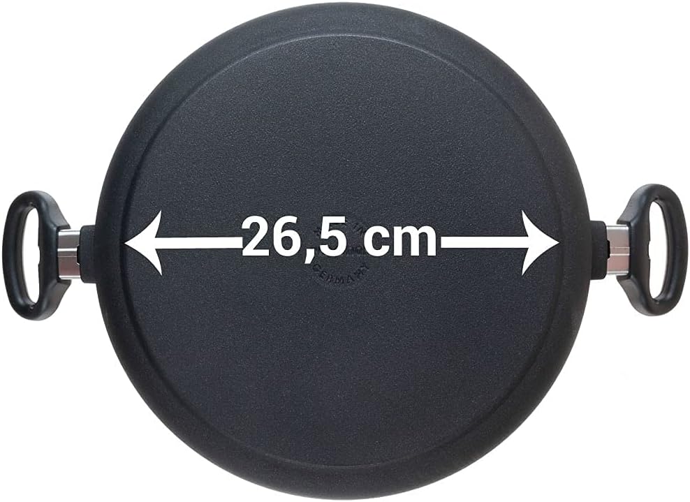 Pfannen Harecker Kochtopf/Bratentopf 32 cm Ø | robuster Aluguss | PFOA-freie Antihaftbeschichtung |