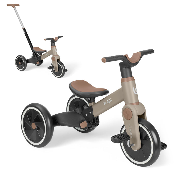 KikkaBoo Flash Dreirad Ab 2 Jahre, 5-in-1 Laufrad Und Dreirad, Umwandelbar Zum Laufrad Oder Fahrrad