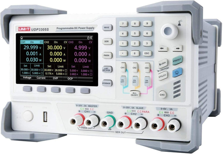 UNI-T UDP3305S programmierbares lineares DC Labornetzgerät Labor-Netzteil mit 4 Kanäle, 328W, 1mV,1m