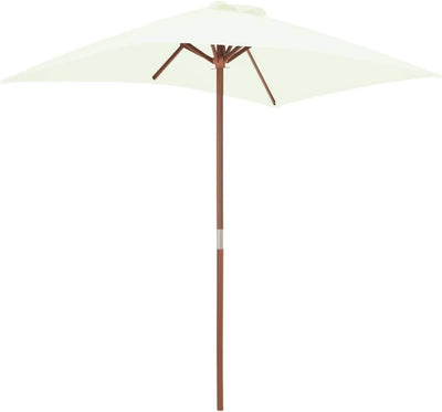 Tidyard- Sonnenschirm mit Holz-Mast UV Schutz 150 x 200 cm Balkonschirm Gartenschirm Strandschirm Ma