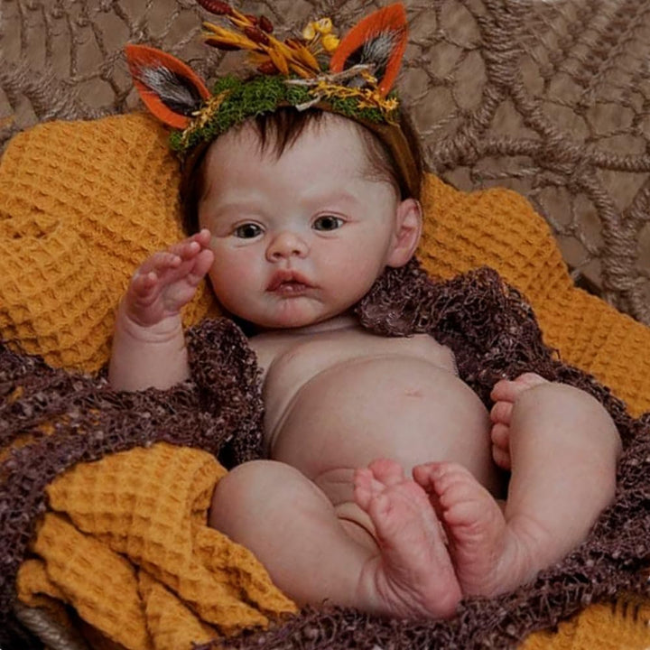 Reborn Puppen Mädchen Reborn Baby - 20 Zoll lebensechte Babypuppe Körper aus weichem Vinyl Sieht aus