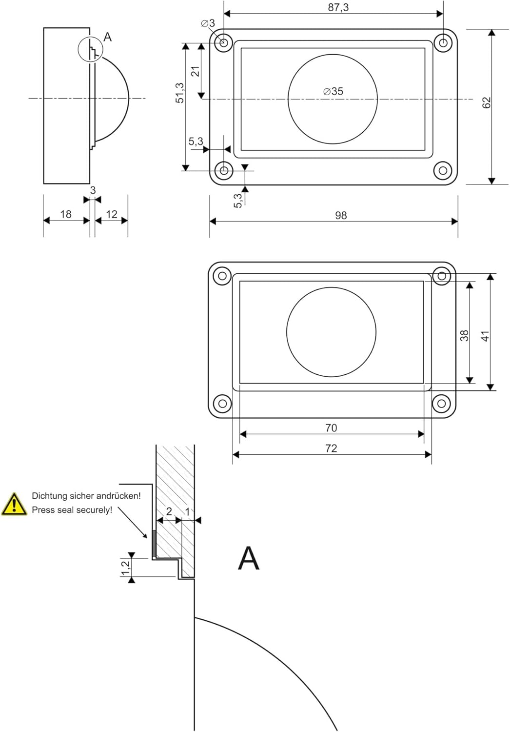 Busch-Jaeger 2 cka008300 a0492 Kamera-Modul Zubehör Gegensprechanlage – Kamera-Zubehör Freisprechanl