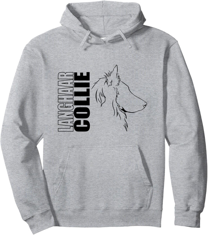 Langhaar Collie Profil Hunderasse Hund Hunde Pullover Hoodie