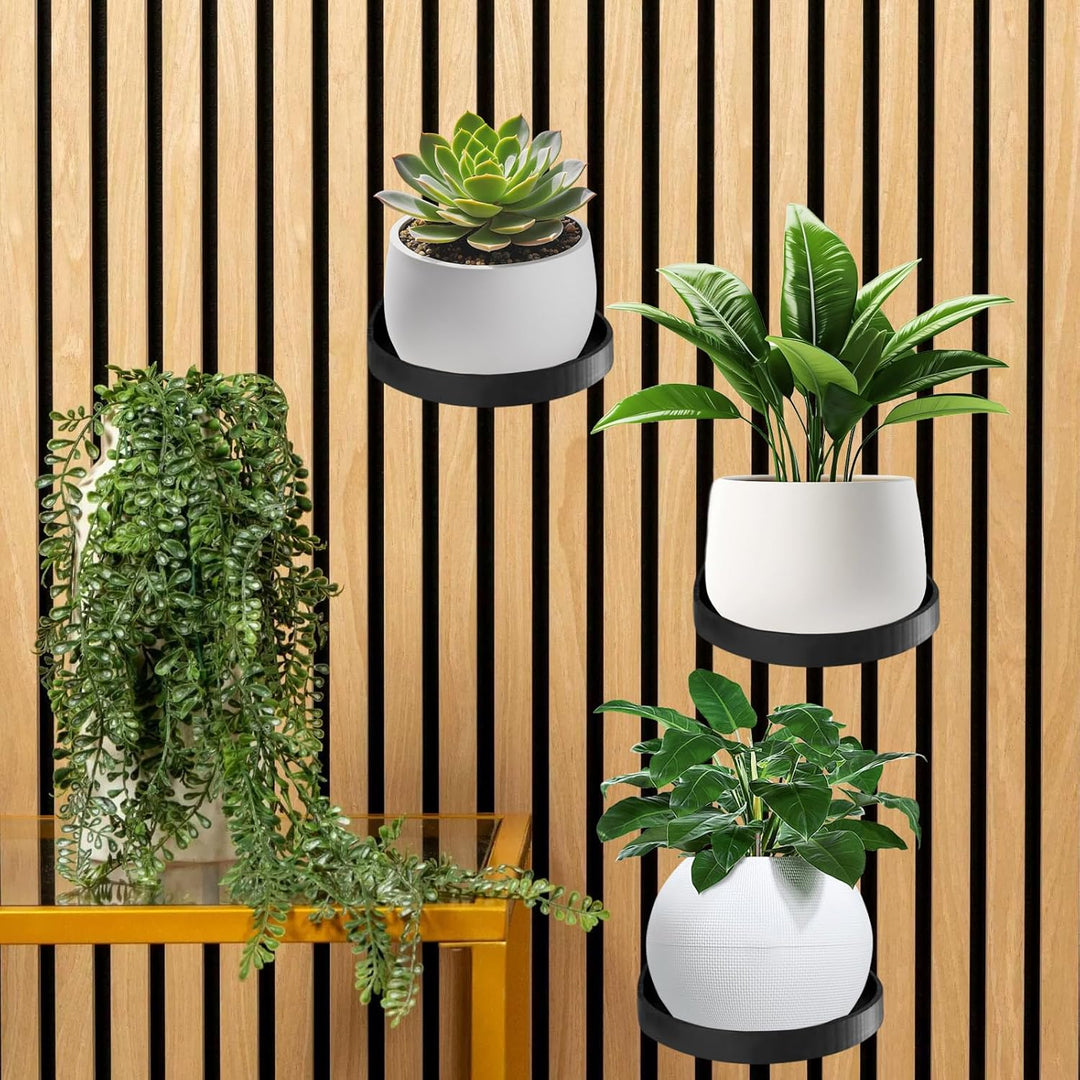 2 Pcs Akustikpaneele Pflanzenhalter Schwarz Akustikpaneele Deko, Regale für Akustikpaneele Home Schl
