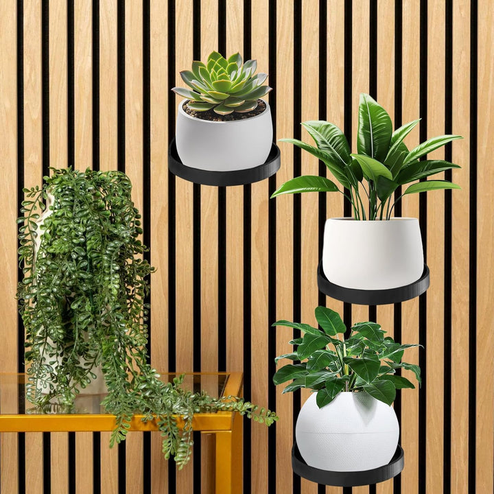 2 Pcs Akustikpaneele Pflanzenhalter Schwarz Akustikpaneele Deko, Regale für Akustikpaneele Home Schl