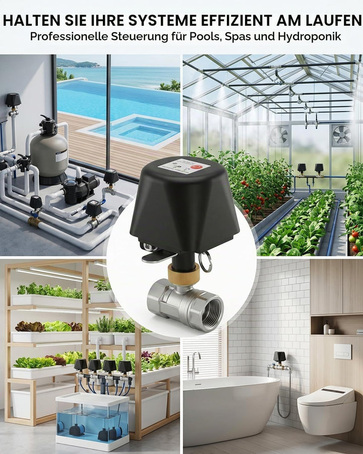 Smart Ball-Wasserventil, App-Steuerung, 4 Timer-Modi für automatische Steuerung, unterstützt 2,4-GHz