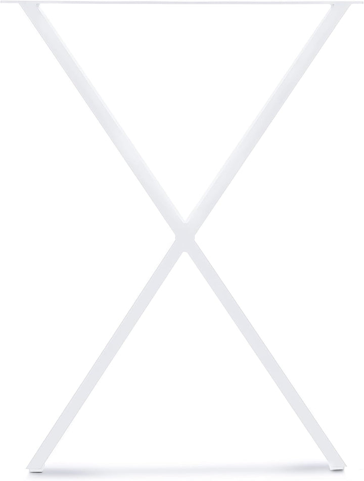 Magnetic Mobel Tischkufen X-Form aus Vierkantprofilen 60x20 mm, x-förmiges Tischgestell 55x72 cm (We