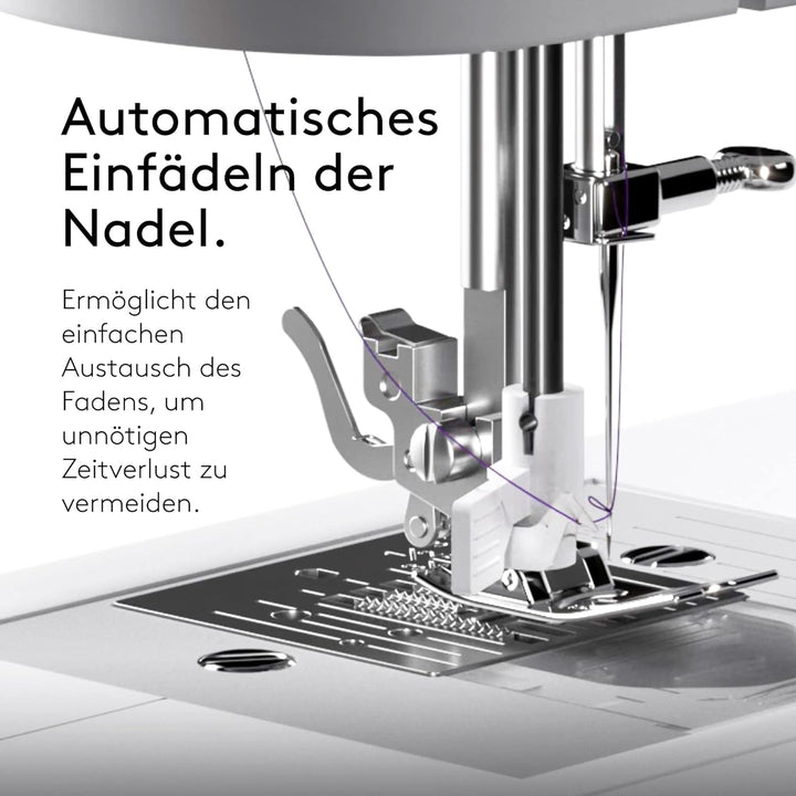 VIOLA Atelier M14 Nähmaschine mit 14 Nähprogramme, Einfädelautomatik, Rotierenden Greifer aus Metall