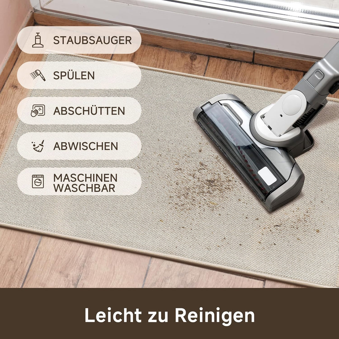 Fussmatte Innen Waschbar 60x90cm, rutschfest Fussmatte Innen Dünn Schmutzfangmatte Innen Türmatte Ou