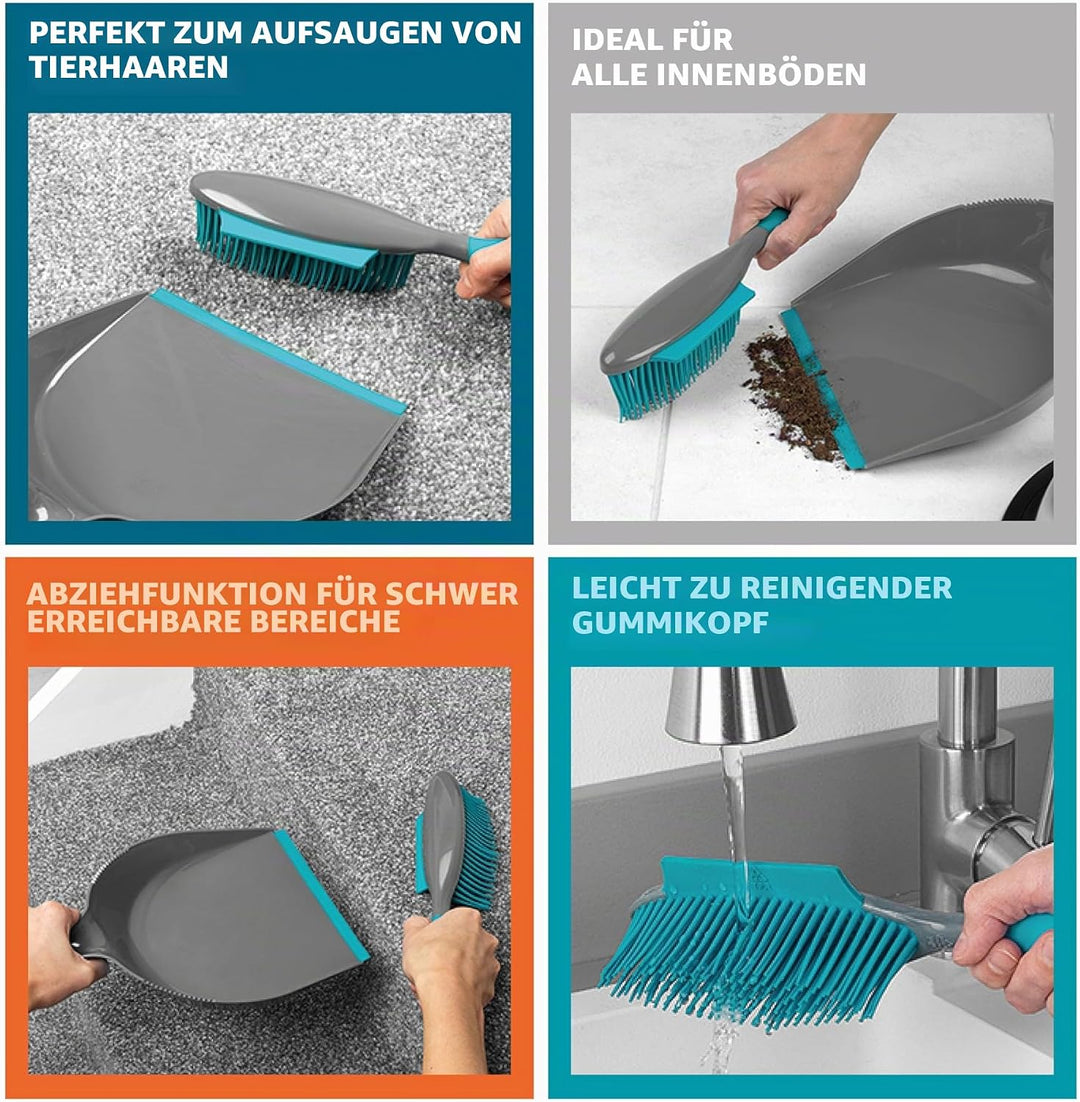 Beldray Pet Plus+ Besen und Kehrschaufel-Set, Kehrgarnitur, Set aus Handfeger & Kehrblech, Schaufel