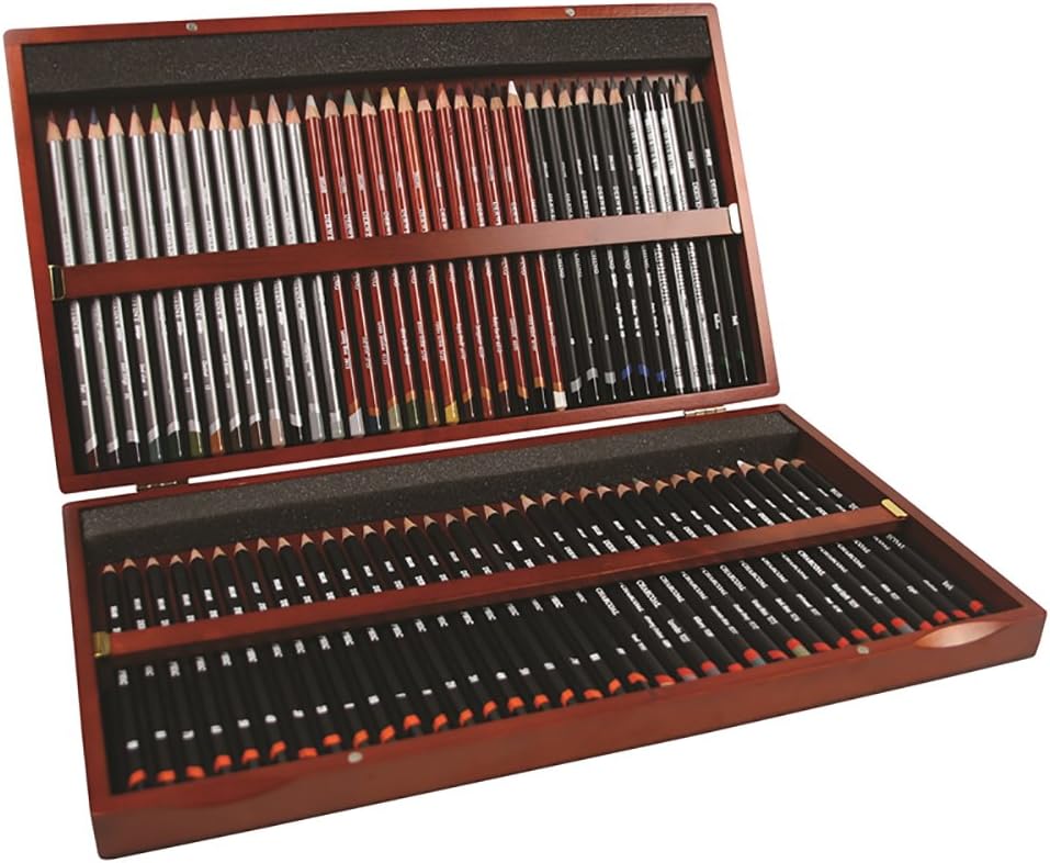Derwent Sketching Collection, Kollektion von Bleistiften und Skizzierstiften in einer Geschenk-Box a