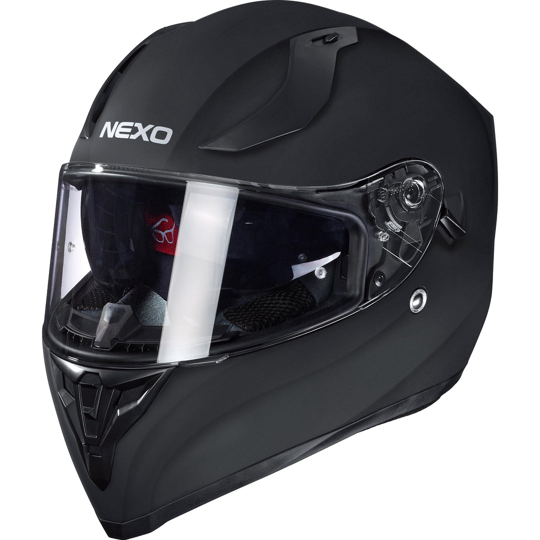 Nexo Integralhelm Sport II - Kratzfeste Visierung - Thermoplast - Belüftung mattschwarz XL, mattschw