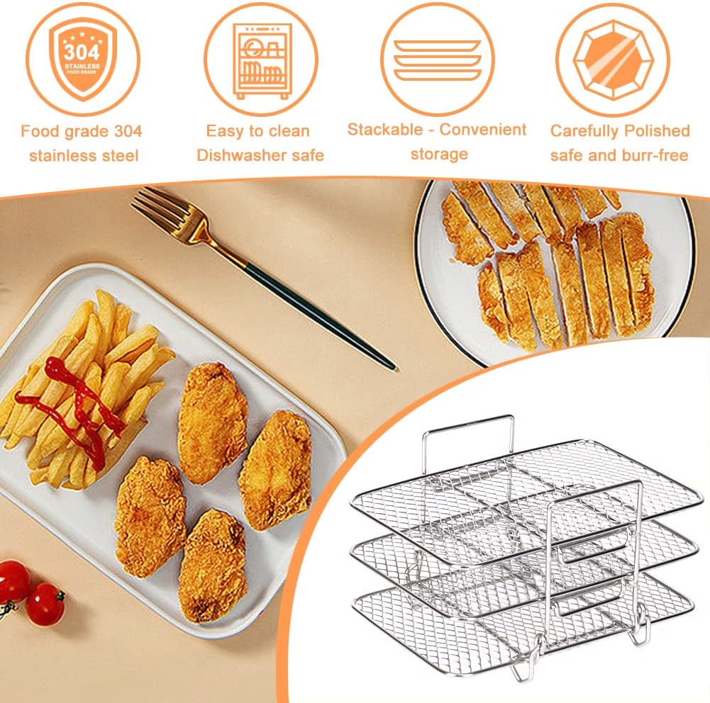 YQL Airfryer Zubehör für Ninja Foodi Dual Zone AF300EU, AF400EU, Heissluftfritteuse Zubehör 304 über