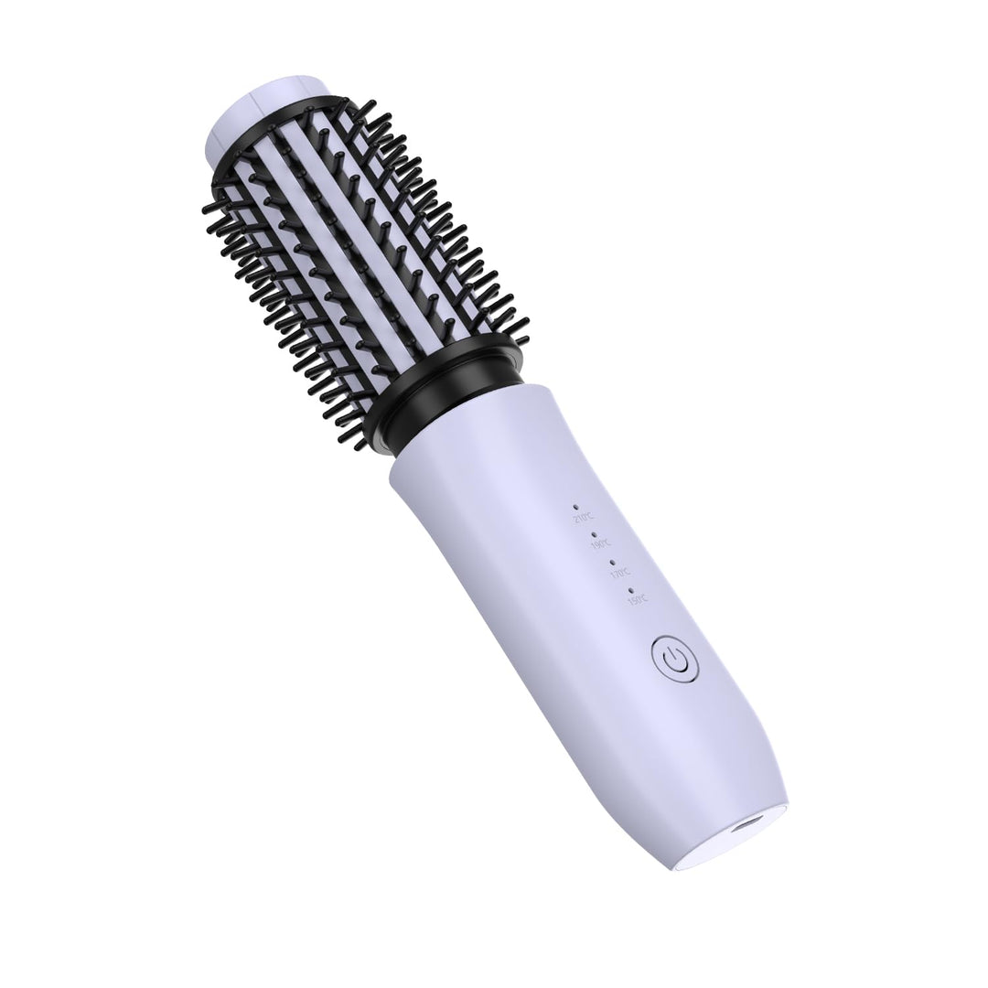 Dricar Kabellose Lockenstabbürste, Tragbare Reise Lockenstab Grosse Locken, 40mm Thermobürste Rundbü