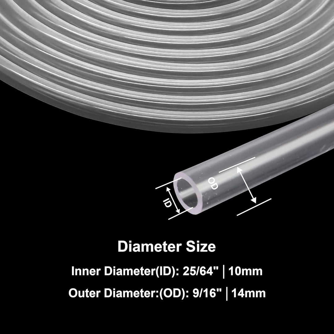 PVC Schlauch 10 mm ID x 14 mm OD, LAVMHAB Klarer Vinyl-schlauch Aquarium Schläuche Gummischlauch Bie