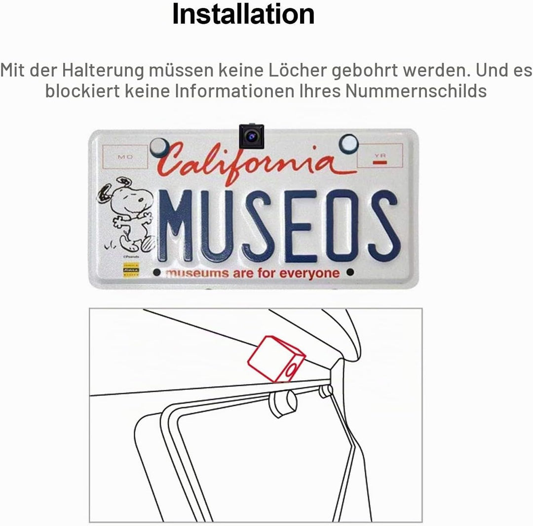 ATOTO AC-HD02LR 720P Rückfahrkamera Mit Live-Rückansicht, HD-Bildqualität, Nachtsicht/Wasserdicht, K