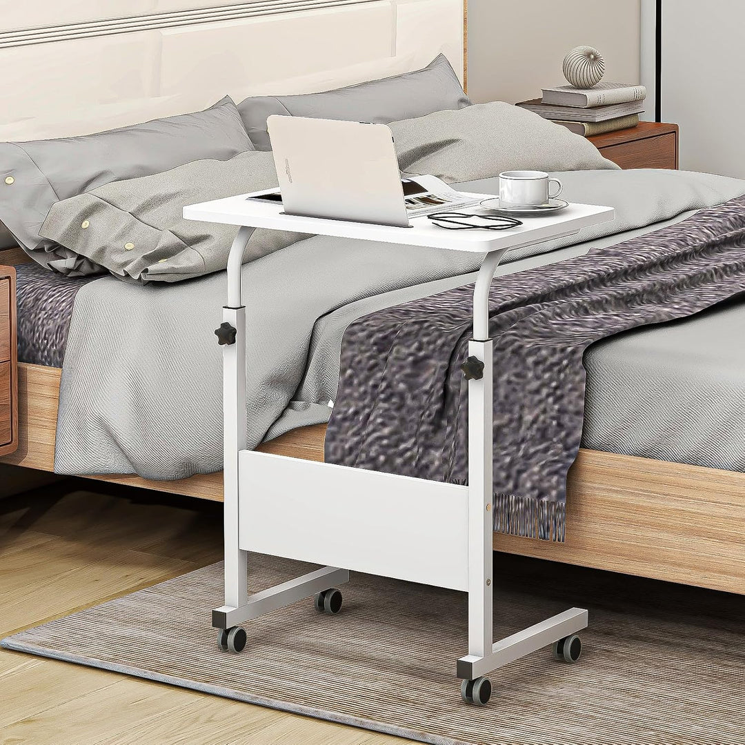 sogesfurniture 80cm Verstellbarer mobiler Betttisch, tragbarer Laptop-Computer-Ständer Schreibtische