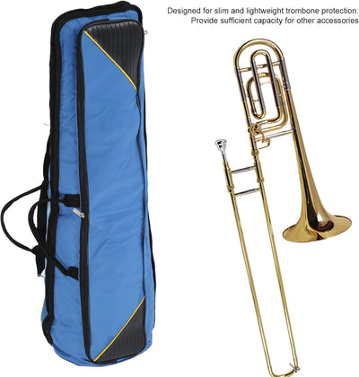 Snufeve6 Posaunentaschen, Oxford Tuch Tragbare Posaune Gig Bag für Tenorposaune(Blau), Blau