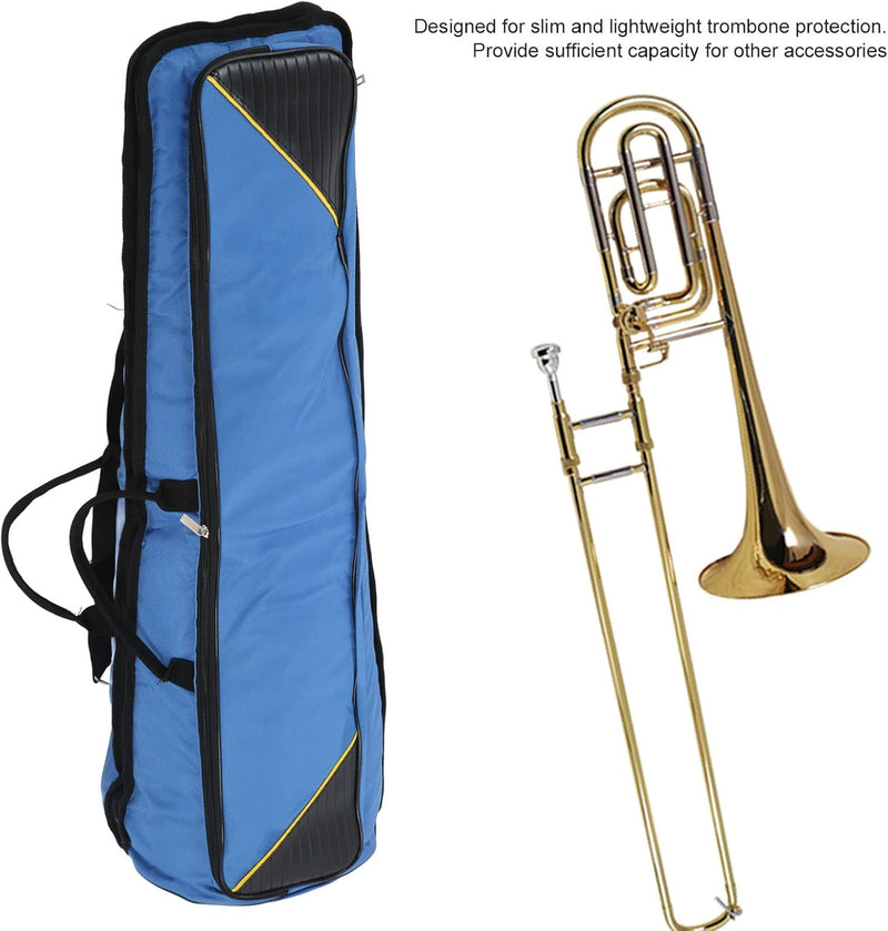 Snufeve6 Posaunentaschen, Oxford Tuch Tragbare Posaune Gig Bag für Tenorposaune(Blau), Blau