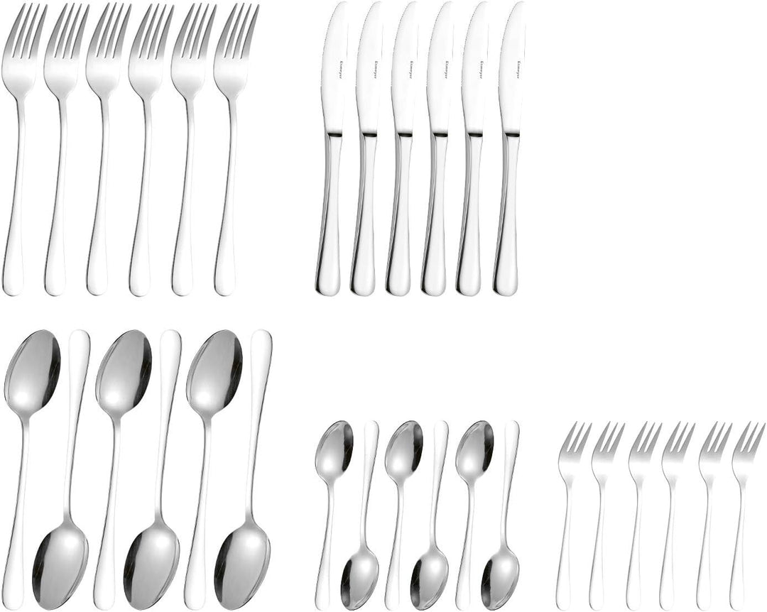 Esmeyer 156-081 Besteck-Set Sylvia aus Edelstahl 18/0 poliert 30-teilig, Silberfarben Tafelbesteck 3