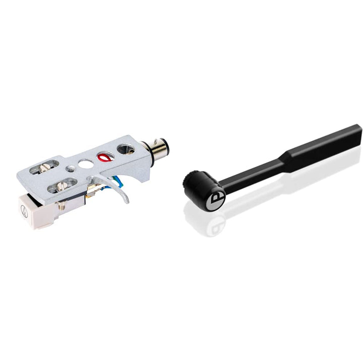 Ibiza HeadCart Tonabnehmer und Diamantnadel, Schwarz & Pro-Ject Clean it Karbonfaser Nadelbürste Bun