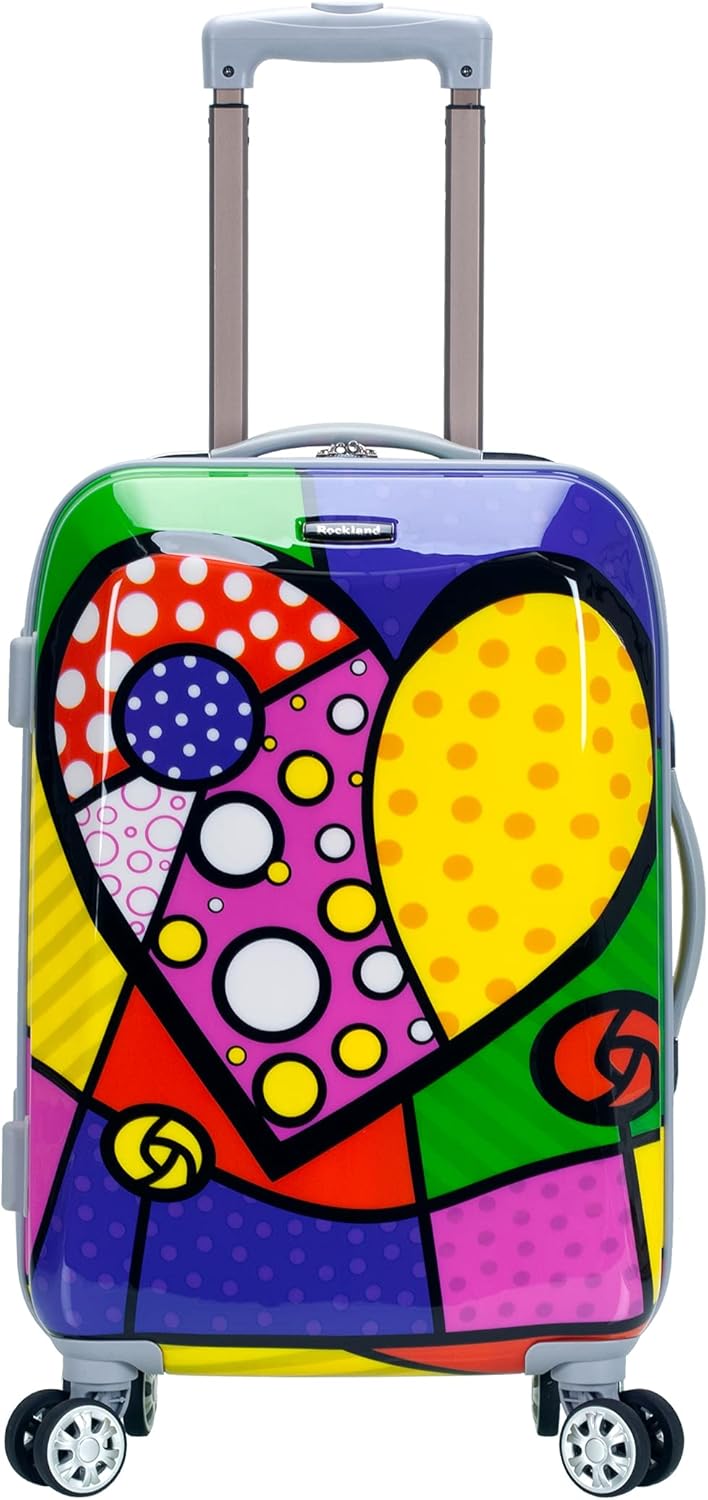 Rockland Departure Hartschalen-Koffer-Set mit Spinnrolle, 2-Piece Set (20/28) 2 Piece (20"/28") Herz