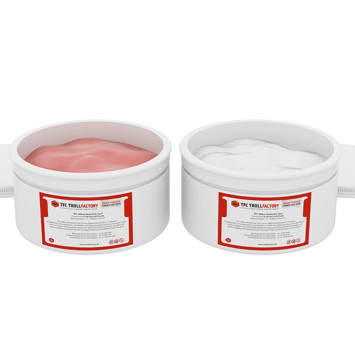 TFC Troll Factory Silikon Kautschuk Typ 9 I Knetsilikon, weich I 2 kg (2 x 1 kg), 2 kg