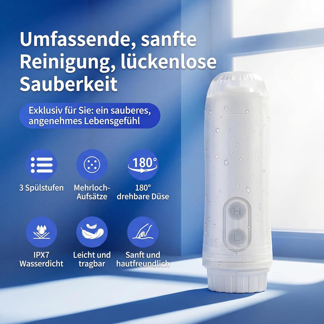 OHAANYY Elektrisches Bidet Tragbar, Reise Po-Dusche mit AAA-Batterien | Mobile Intimdusche mit 3 Mod