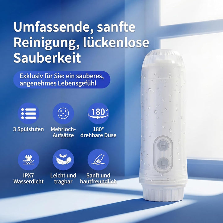 OHAANYY Elektrisches Bidet Tragbar, Reise Po-Dusche mit AAA-Batterien | Mobile Intimdusche mit 3 Mod