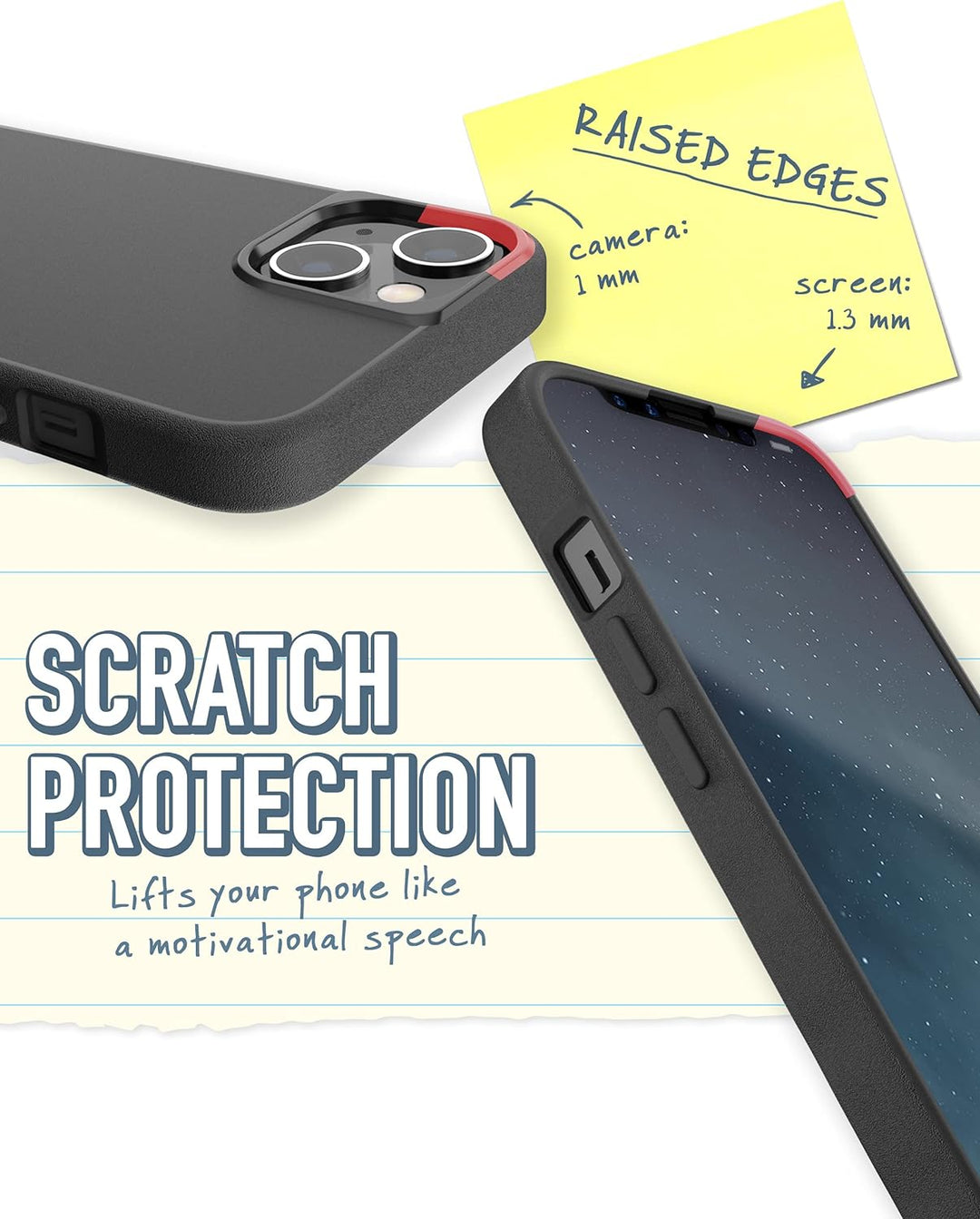 Smartish Schutzhülle für iPhone 13, Gripmunk, kompatibel mit MagSafe [leicht und schützend], dünne G
