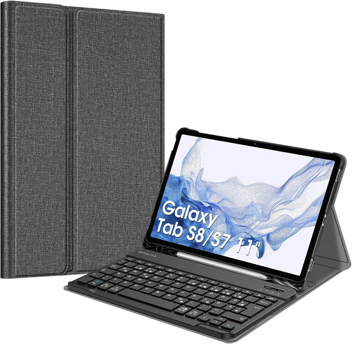 Fintie Tastatur Hülle für Samsung Galaxy Tab S8 11 Zoll 2022 /S7 11 Zoll 2020 Tablet, Keyboard Cover