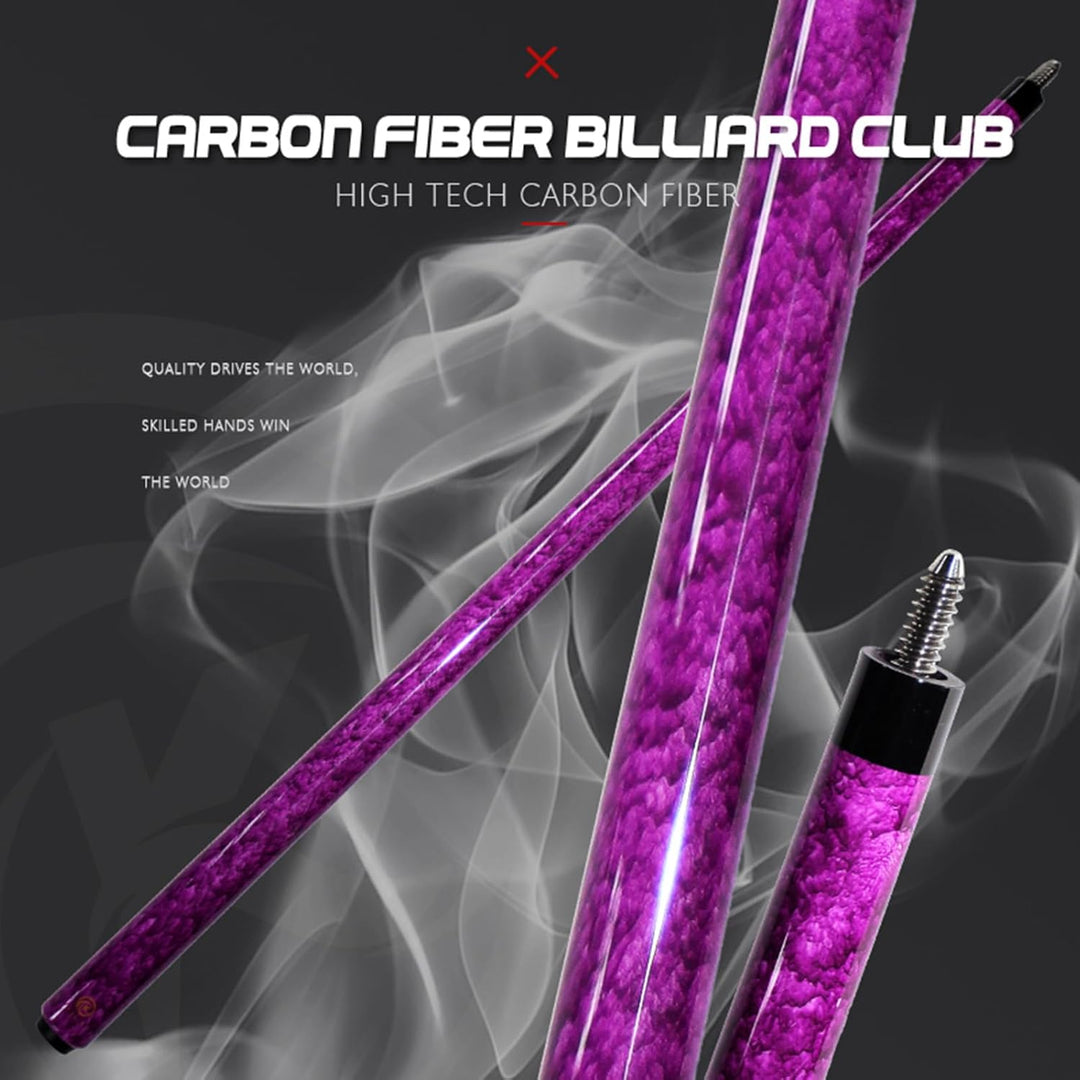 OKHEALING Billardqueue Carbon T700 Kohlefaser 142 cm XTC 12 mm Spitze Billardzubehör 1/2 Gelenk, han