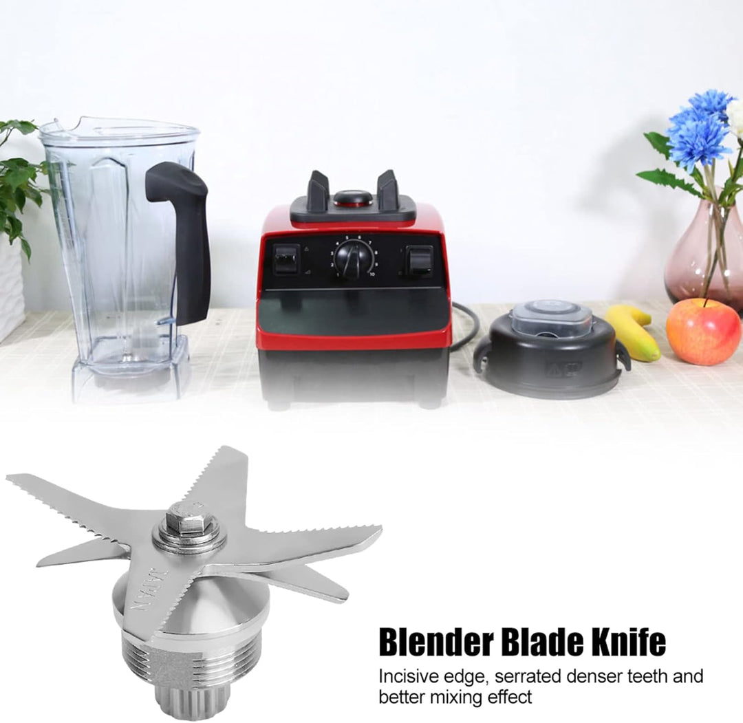 Ersatzteil für Mixer-Nassklingeneinheit, Edelstahlklinge Kompatibel mit 64-oz- und 32-oz-Behältern d