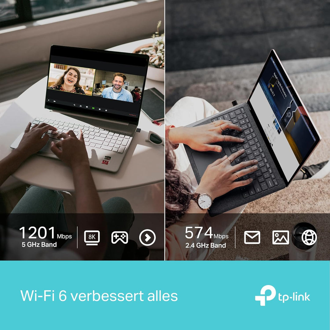 TP-Link Archer TX20U Nano WLAN Stick Für PC, WiFi 6 AX1800 Dual Band WLAN Adapter, Nano Grösse, WPA3