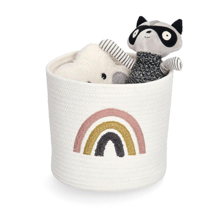 Zeller 14480 Aufbewahrungskorb "Rainbow", Baumwolle/Polyester, ca. Ø 25 x 22 cm