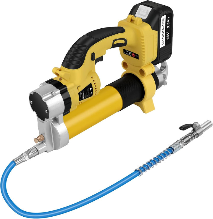 ASUNCELL Akku-Fettpresse 18V, Elektrische Fettpresse Kit mit 2 Batterien und Ladegerät, 8000 PSI Bür