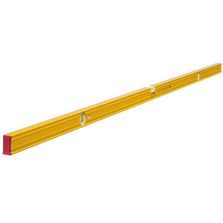 STABILA Wasserwaage Type 80 AS-2, 200 cm, verstärktes Alu-Profil, 1 Horizontal-Libelle, 2 Vertikal-L