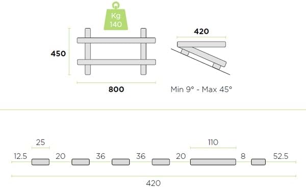 Universal Dachkonsole für Split Klima Klimaanlage, INVERTER Klimagerät, Heizung, Wärmepumpe etc.