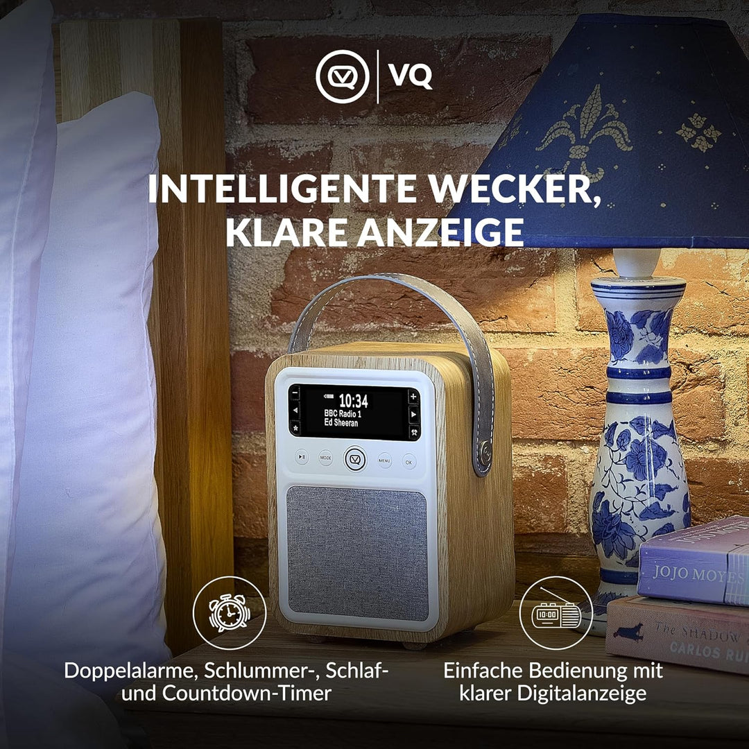 VQ VQ-MONTY-OK Monty Radio w/Bluetooth Eiche Wooden Eiche, Wooden Eiche