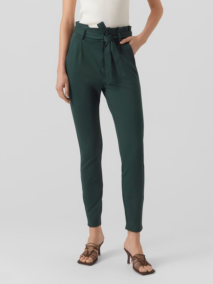VERO MODA Damen Vmeva Hr Loose Paperbag PNT Ga Tall Noos Hose L / 36L Pine Grove, L / 36L Pine Grove