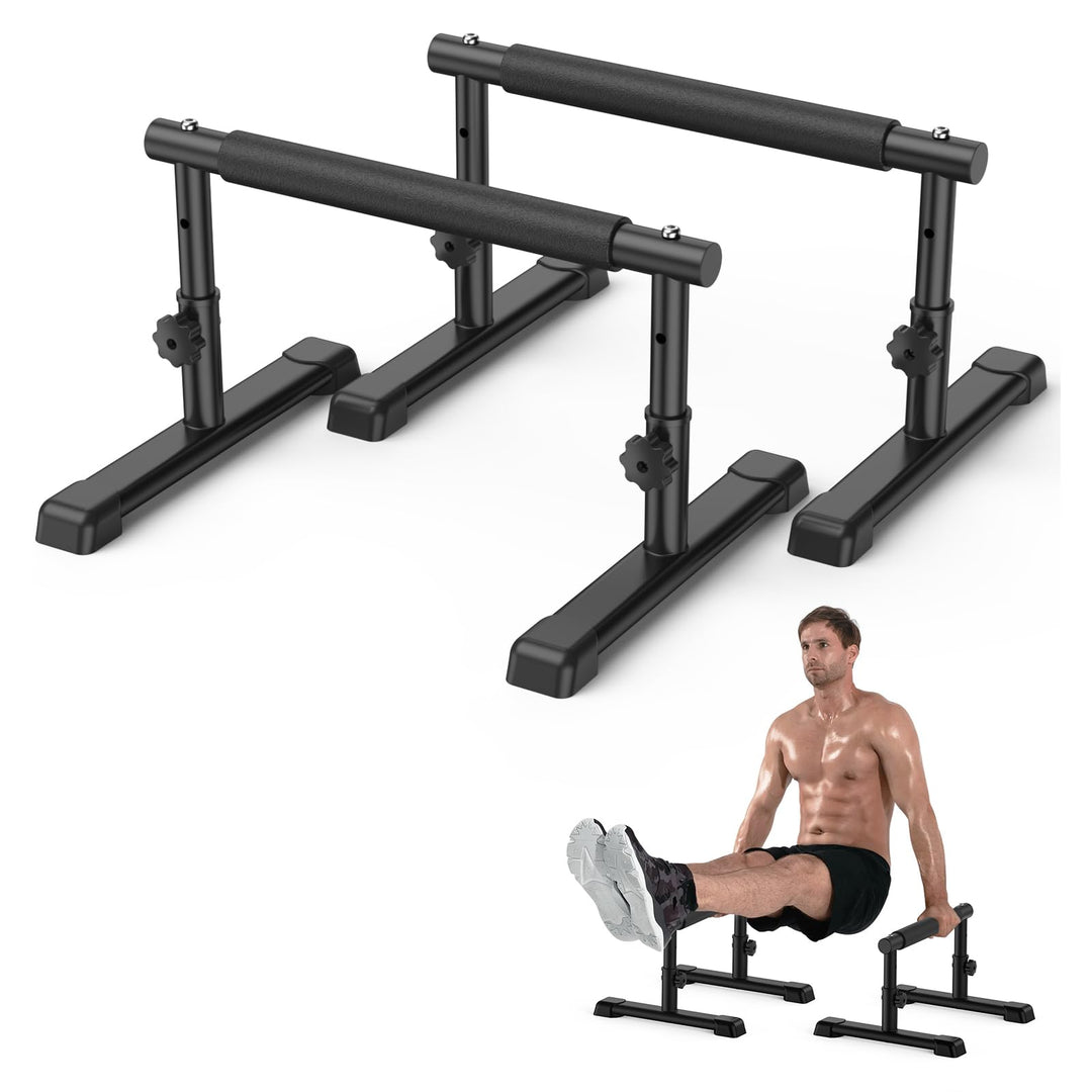 IMAYCC 2 in 1 Verstellbare Parallettes Handstand Barrenm,Push Up Bar Dip-Barren 19CM and 46CM Höhe,G