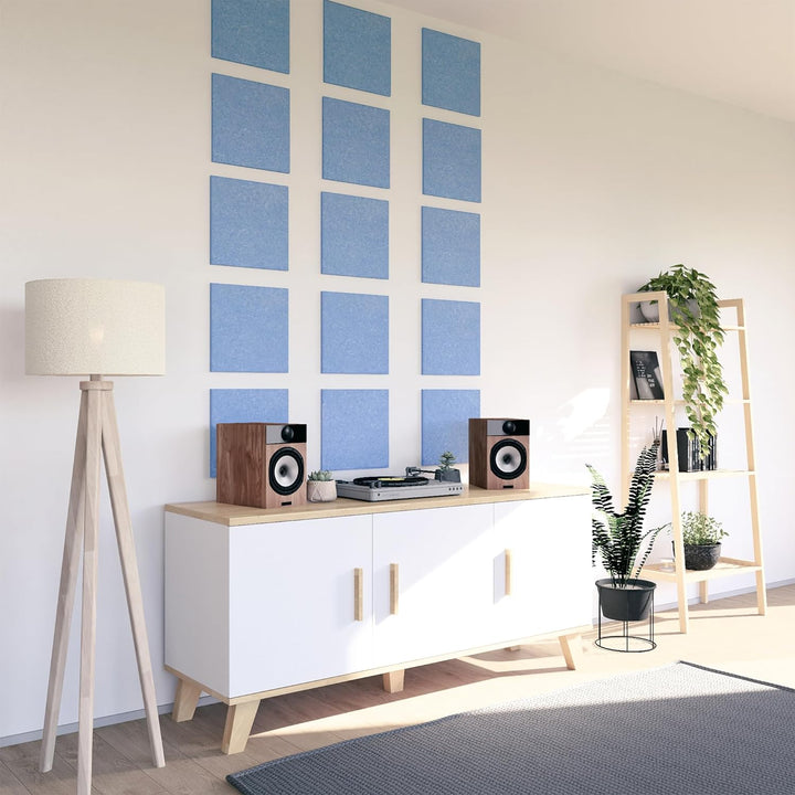 vilz Akustik Wandpaneel 6 Stück aus recyceltem Filz - Filzplatten quadratisch Schallschutz 275x275x1