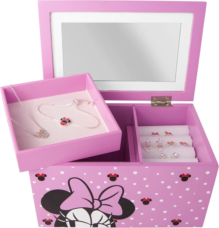 Disney Minnie Mouse Show Your Minnie Style Pink Jewelry Box Jewelry Organizer, Officially Licensed,