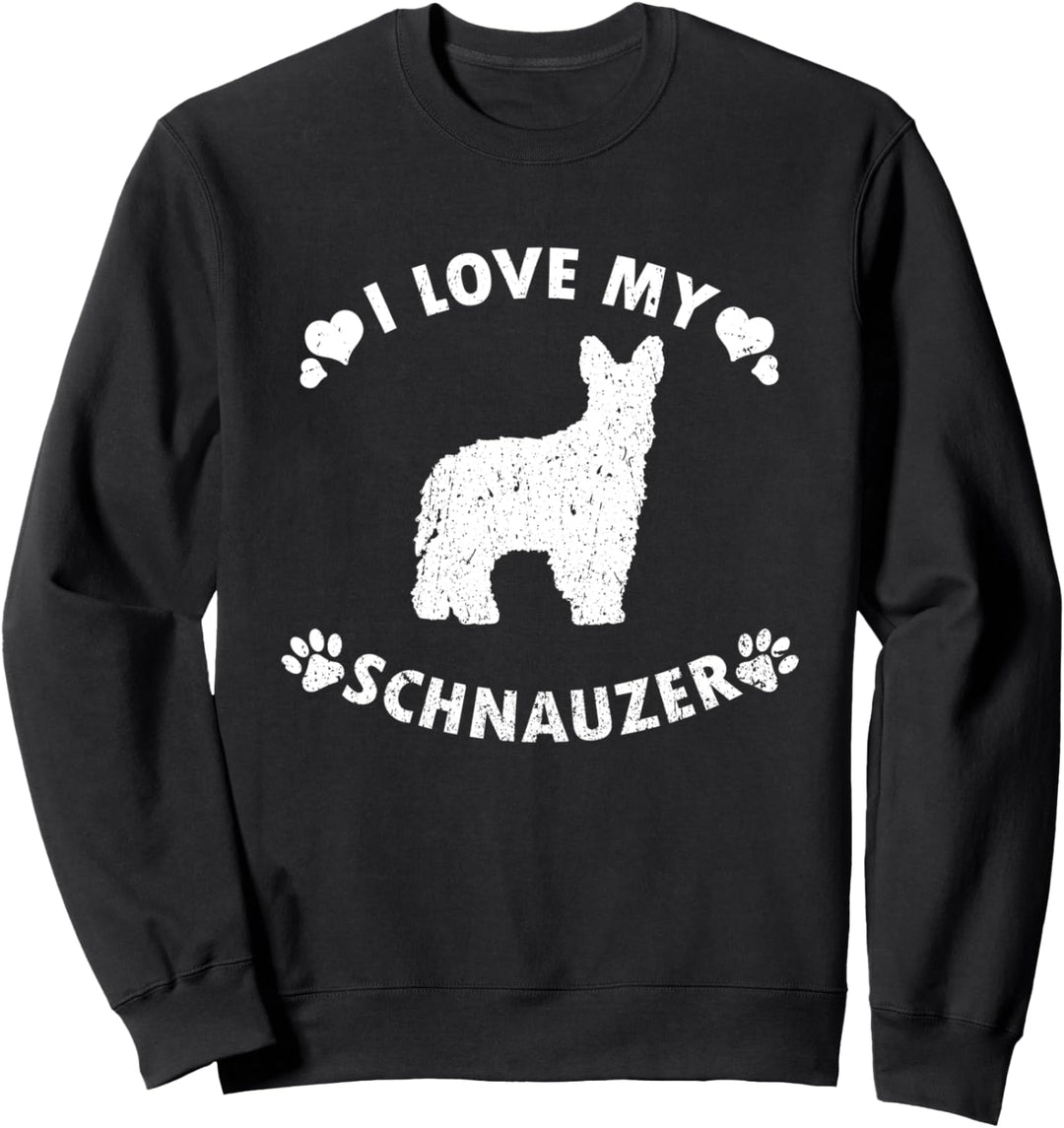 Schnauzer Hunde Geschenke I Love My Schnauzer Sweatshirt